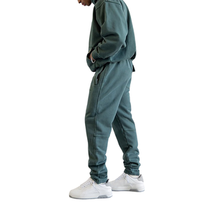 Produit le plus tendance Survêtement délavé à l'acide de couleur unie pour hommes Survêtement de style hiver respirant de haute qualité pour hommes - Product Image 2