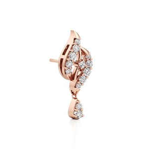 ต่างหูเพชรทรงหยดน้ำ IGI Certified Lab Grown Diamond ประดับทอง 14K สีเหลือง/ขาว/โรสโกลด์ สำหรับผู้หญิง - Product Image 2