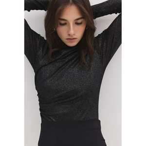 Body de Manga Larga con Cuello Alto y Brillo - Product Image 1