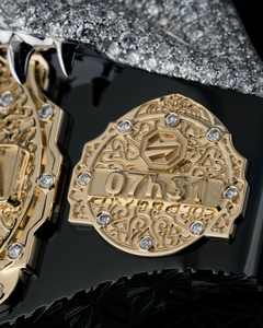 Collar Personalizado de Hip Hop para Hombre con Colgante de Cadena con Diamantes Simulados, Chapado en Dos Tonos, con Nombre en Letras - Regalo para Hombre, Joyería - Product Image 3