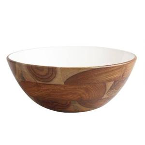 Cuenco de madera hecho a mano para servir, cuenco de servidor de madera de forma redondeada, uso de vajilla para restaurante de Hotel en casa - Product Image 1