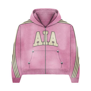 Ensemble de jogging streetwear grande taille pour hommes avec logo personnalisé survêtement délavé à l'acide sweat à capuche jambe droite pantalon de survêtement évasé thermique - Product Image 2