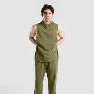 Camisetas sin mangas de secado rápido para hombre hechas en fábrica, camisetas sin mangas de punto con estampado de gimnasio informal, chaleco transpirable de tamaño personalizado y al mejor precio - Product Image 3