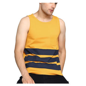 Débardeur de musculation respirant et décontracté à côtes pour homme, vêtements de sport, commande en gros disponible, tissu léger en polyester, ODM disponible - Product Image 5