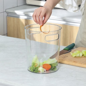 Large Capacity Transparent Plastic <strong>Trash</strong> Can for Household Use for Living Room Kitchen Bedroom Office-Storage Wastebasket - Product Image 6