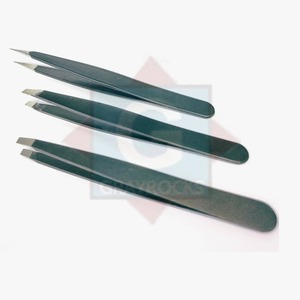 แหนบคิ้วสแตนเลสกันไฟฟ้าสถิตย์แหนบปรับสีตามต้องการ - Product Image 1