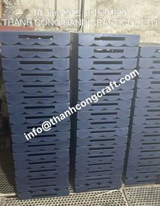 Plateau moderne en laque, plateau rond en bois pour servir, fait à la main, finition brillante, pour la cuisine, la salle à manger et les fêtes en plein air, fabriqué au Vietnam - Product Image 3