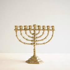 Classic Finish Brass Menorah Candle Holder Hanukkah Candle Stand Jewish <b>Lamp</b> Decorative Home Accent - Product Image 4