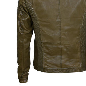 Chaqueta de Cuero de Piel de Oveja para Hombre al por Mayor, Estilo Urbano, Cuello Alto, Impermeable y Transpirable - Product Image 5
