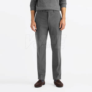 Vente en gros de pantalons habillés en molleton de coton avec logo personnalisé décontracté motif droit léger conception de toile mi service OEM disponible - Product Image 1