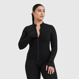 Veste de yoga pour femme hiver 2024, manches zippées, respirante, coupe ajustée, Spandex/Nylon, écologique, décontractée, pour la gym et le yoga, taille XXL, couleur unie - Product Image 1