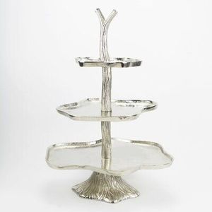 European Design Four Tier Eco-Friendly Dishwasher <b>Safe</b> Shape Aluminium Cake Stand High Quality Party Christmas Festival Event - Product Image 2