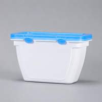 Boîte de rangement rectangulaire jetable en plastique hermétique pour lessive en perles, résistante à l'humidité, pour dosettes de détergent et capsules de savon, avec joint d'étanchéité