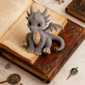 Juego de Juguetes de Ganchillo de Lana para Tejer Dragones de Cuatro Colores, Hechos a Mano, Antiestrés, DIY, Superventas Transfronterizo - Product Image 5