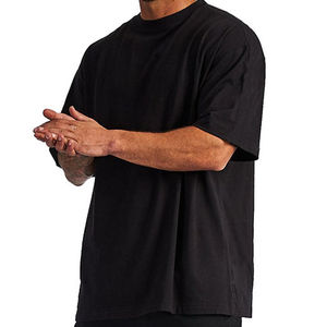 เสื้อยืดโอเวอร์ไซส์ลำลองสำหรับผู้ชายผ้าคอตตอนระบายอากาศได้ดีมีสไตล์ทันสมัยสวมใส่สบายน้ำหนักเบาเนื้อผ้า100% - Product Image 6