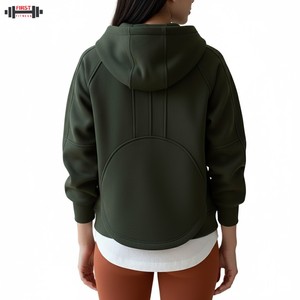 Nouveau sweat-shirt d'hiver confortable sur mesure en grande taille pour femmes, style streetwear, polaire sur le devant, couleur personnalisée, manches longues unies - Product Image 2