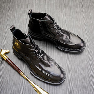 Chaussures Oxford en cuir de vachette pleine fleur avec talon amorti et design antidérapant, chaussures habillées pour hommes, chaussures en cuir - Product Image 4