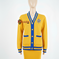 Winter Damen Freizeitjacke mit Sigma Gamma Rho Emblem 1922 Chenille-Applikationen Stickerei 100% Acryl Knitterfrei Schnellverschluss