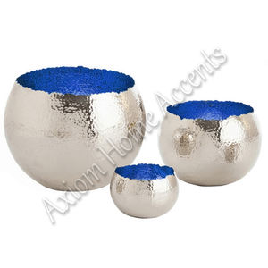 Axiom Home Accents Cuencos de fruta de aluminio contemporáneos Desechables Martillados a mano Color dorado plateado brillante Tamaño libre para alimentos 24 piezas - Product Image 2