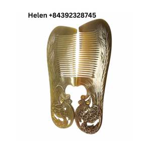 Portable Cow Horn <b>Comb</b> with Finest Quality <b>Hair</b> Care Horn <b>Comb</b> <b>for</b> Women and <b>Man</b> <b>Hair</b> Care Easy to Use - Product Image 4