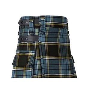 Kilt de Cuero para Hombre, Hecho de Cuero Vacuno, Color Negro, con Botones, Estilo Victory - Product Image 6