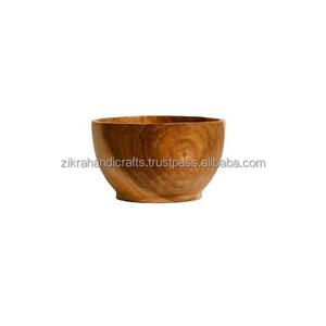 Cuencos de madera de diseño fresco para servir comida, madera Natural pulida y brillante, ideal para fiesta festiva, restaurante y cocina - Product Image 6