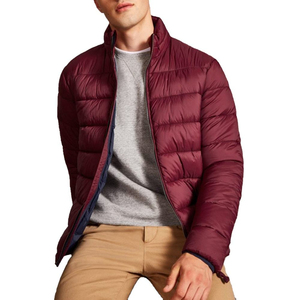 Chaqueta de invierno para hombre, estilo casual, de secado rápido, transpirable, con cuello alto, de lona, poliéster/algodón, superficie brillante, acolchada frontalmente y engrosada. - Product Image 6