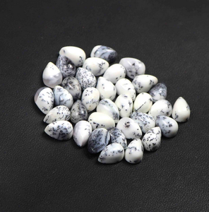 Cabujón con parte posterior plana en forma de pera de ópalo dendrítico para la fabricación de joyas, todos los tamaños, crear anillos de joyería de piedras preciosas DIY, pulsera colgante - Product Image 4