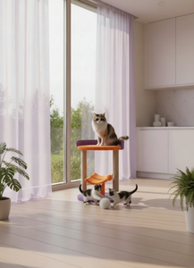High-quality Amistar Sunset Lounge Classic Jute Cat Tree with 2 <b>Levels</b> for Cats of All Breeds and Sizes - Product Image 5