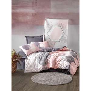 Leron Gray <b>Single</b> <b>Duvet</b> Cover Set Made of Cotton-Soft and Breathable <b>Bedding</b> Accessories - Product Image 1