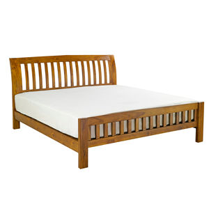 โครงเตียงขนาดใหญ่ เตียงทำมือพร้อมที่วางเท้า ทำจากไม้เนื้อแข็ง คิงไซส์ หรูหรา คุณภาพสูงสุด แกะสลัก งานไม้ เฟอร์นิเจอร์ห้องนอน - Product Image 2