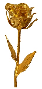 Hermosa Flor de Rosa de Cobre Natural Hecha a Mano, Bañada en Oro, Regalo de Lujo para Decoración Novedosa y Promocional - Product Image 4