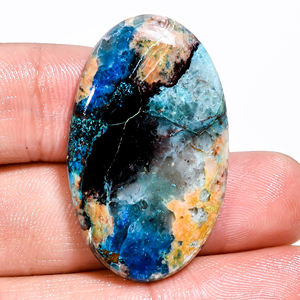 Super grado marrón crisocola corte radiante cabujones de corte ovalado único Natural lote a granel fabricación de joyas - Product Image 3