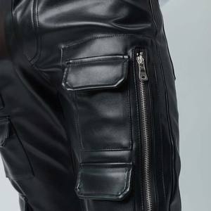 Pantalones de cuero de moda para hombre, forro suave, cintura flexible, fáciles de usar e ideales para ciclistas, eventos al aire libre y trajes de invierno - Product Image 4