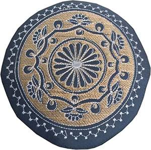 Kufi-gorro de calavera para hombre y mujer, gorra de diseñador unicolor con bordado a mano, gorros Kufi - Product Image 1