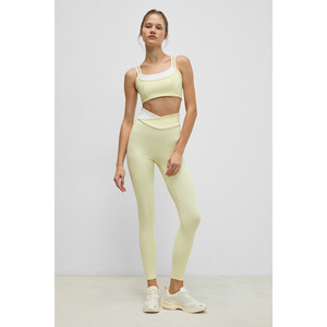 Urban Beat JULSEN Leggings texturés doux et extensibles pour femme avec détail de taille contrastant asymétrique - Product Image 1