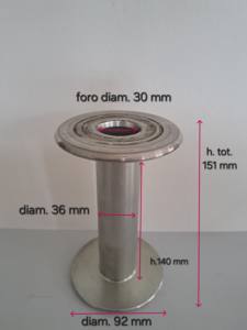 Bobina con Brida de Aleación de Aluminio Scaglia para Hilado, Retorcido y Recubrimiento de Hilos 140-36-84mm Origen Italia 0.26kg - Product Image 3