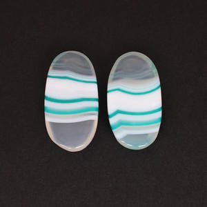 Vente en gros de pierres précieuses en vrac, agate bleue en dentelle, cabochon, pierre précieuse en vrac, fabrication de bijoux, bagues, boucles d'oreilles, pierre précieuse artisanale pour bijoux - Product Image 6