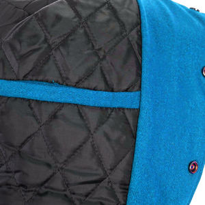 Chaqueta de Invierno de Poliéster Bordada Personalizada con Botones en la Parte Delantera, Chaqueta Universitaria de Color Sólido, Chaqueta de Béisbol - Product Image 3