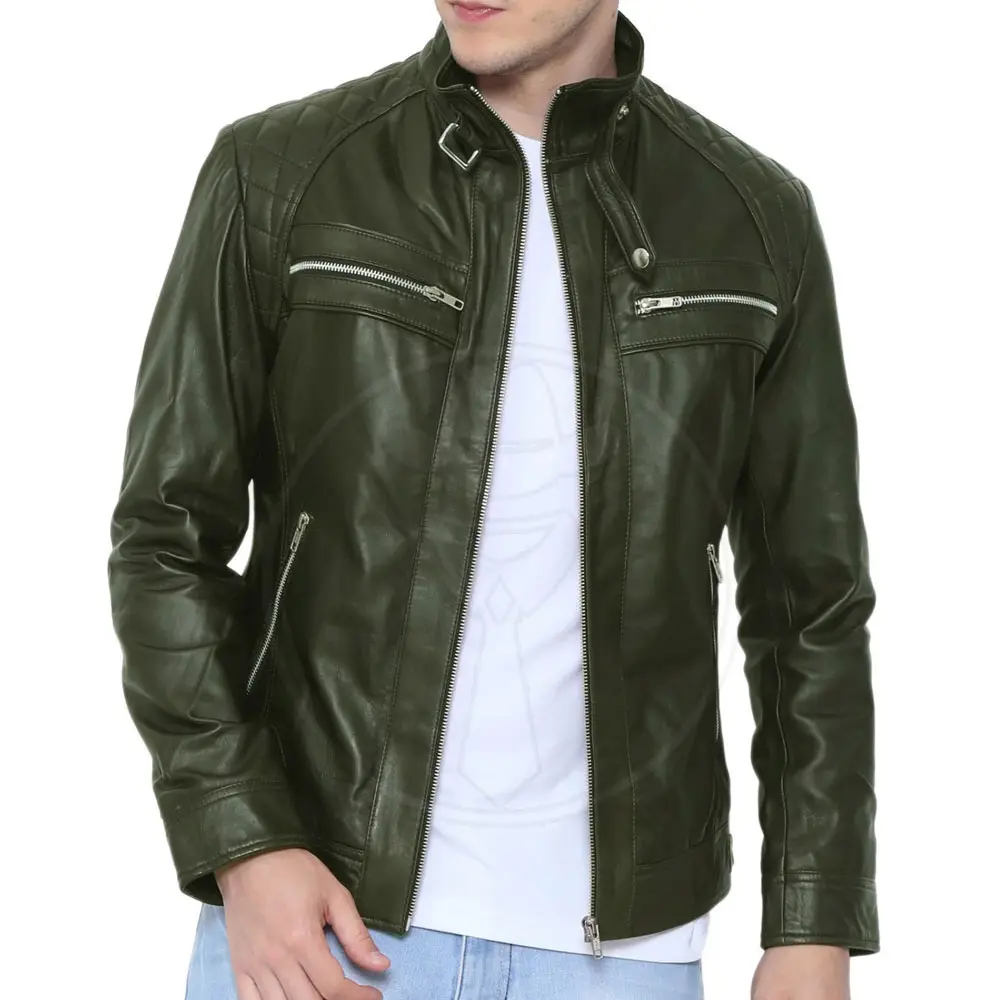 Jaket kulit asli untuk pria, jaket kulit asli kualitas terbaik, jaket musim gugur musim dingin untuk pria