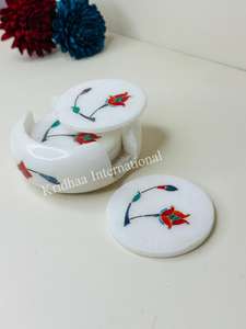 Haute qualité à la main en marbre thé café caboteur fleur Unique peint Design classique meilleur prix article en gros pour le cadeau des femmes - Product Image 2