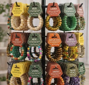 DAFNI BIG PAZAR Bohemian <b>Beaded</b> <b>Bracelet</b> with Natural Stone Precious Metal Alloy Micro Insert Unisex Gift - Product Image 4