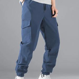 Pantalones Cargo de algodón para hombre directos de fábrica, pantalones tácticos con múltiples bolsillos para correr, ropa de trabajo para exteriores, ropa de calle, tela transpirable - Product Image 2