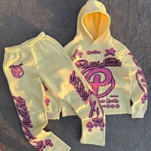 Haute qualité unisexe Baggy surdimensionné pull Sportswear Jogging costume avec sweat à capuche respirant et ensemble de pantalons de survêtement - Product Image 5