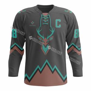 Maillot de hockey sur glace personnalisé nouveau design à bas prix maillot de hockey sur glace par sublimation avec logo et design personnalisés service OEM - Product Image 1