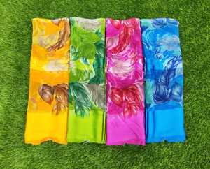 CINCO ESTRELLAS TELA sin peso cinco estrellas Patta CON BLUSA SAREE Tela de la mejor calidad - Product Image 2