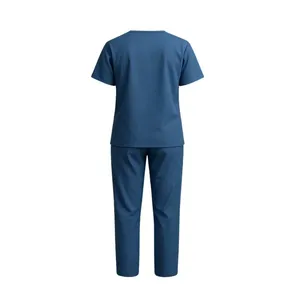 Ensemble de blouses médicales bleues classiques avec poches - Product Image 2