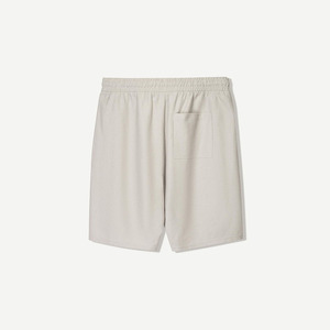 Short de survêtement en coton épais pour hommes, short de gym pour hommes, taille moyenne avec logo personnalisé, couleur unie, avec cordon de serrage, vente en gros - Product Image 4