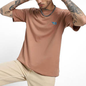 Camiseta de peso pesado de algodón 100% de alta calidad con logotipo de impresión personalizado Boxy Fit camiseta en blanco camiseta de gran tamaño para hombre - Product Image 6