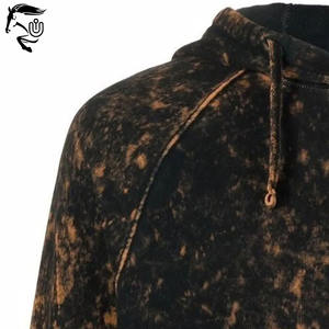 Sudadera con capucha extragrande de algodón 100% lavada con ácido personalizada para hombre, bolsillos funcionales con hombros caídos pesados para impresión Digital de invierno - Product Image 5